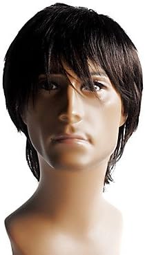 QINF Capless High Quality Synthetic Short Straight Men's Wig