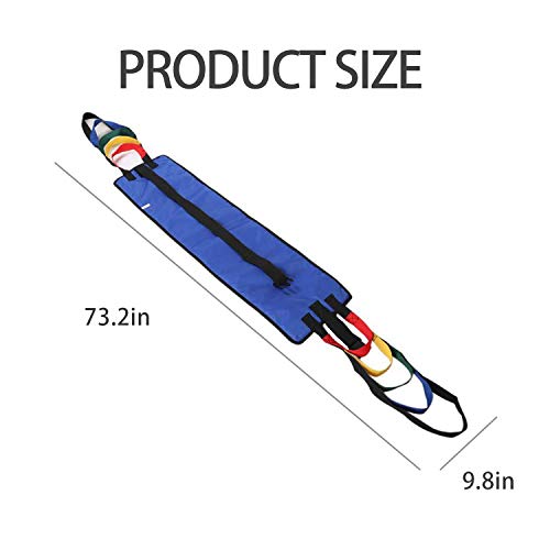 Kangwell Patient Lift Belt Assistance Belt with 5 Colors Handles(73Inch