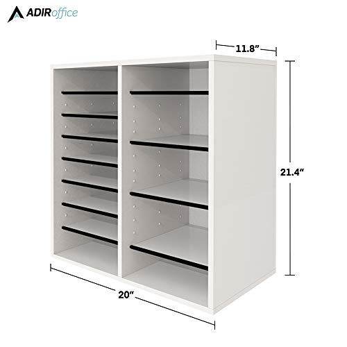 AdirOffice Adjustable Literature Organizer Wooden Student Classroom