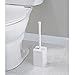 iDesign Hideaway Compact Toilet Bowl Brush and Holder for Bathroom Storage - White