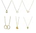 HOOPE Clavicle Necklace with Card, Small Dainty Pendant,Greeting Card with Best Wish, Delicate and Classy Party Jewelry Favors, Alloy