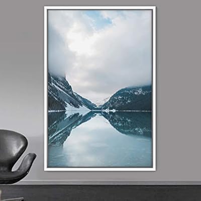 signwin Framed Canvas Mountain Lake View Global Landscape...