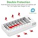 BONAI AA Rechargeable Batteries with Charger 8 Pack 2800mAh High Capacity Ni-MH Rechargeable AA Batteries with Charger AA Set (8-Slot Charger with USB & Independent Design for AA AAA)