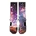 HoopSwagg Galaxy Custom Nike Elite Socks Medium Multi