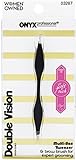 Onyx Professional Double Ended Precision Tweezers Slant Tip & Point Tip for Eyebrows, Ingrown Hair, Eyelash Extensions, Travel & More