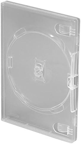 Amaray Single DVD Clear Cases 14mm Spine Holds 1 Disc Pack of 50