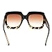 MEETSUN Oversized Square Sunglasses For Women Multi Tinted Frame Designer Fashion Shades (C2, 70)