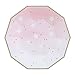 Fire and Creme Stars Foiled Party Paper Plates Gold White Pink Ombre- Pack of 8 (Small)