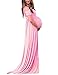 Ruici Maternity Split Front Photography Gown Cotton Maxi Photos Shoot Dress