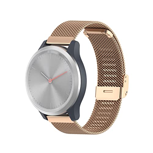 Watch Band Compatible with Withings ScanWatch 38mm 42mm for Women&Men,Stainless Steel Metal Wristbands Bracelet Mesh Strap Replacement Bands for Withings ScanWatch(18mm,RoseGold)