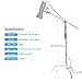 Selens C Stand with Boom Arm, Max Height 10ft/3m Adjustable Light Stand with 4.2ft/1.28m Holding Arm, 2 Grip Head for Photography Reflector, Panel Light, Softbox