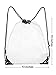 5 Pieces Transparent Black Edge Drawstring Bag Clear Cinch Bags Traveling Sport Bags (Black)