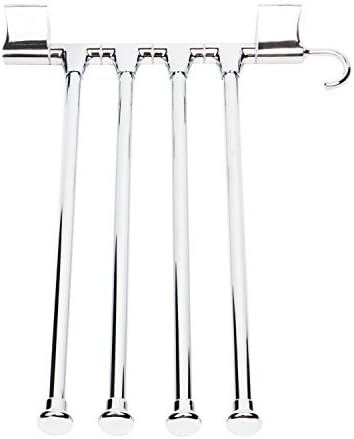 IMIEE Bathroom Swing Arm Towel Bars 4-arm Wall Mount, Brushed Stainless Steel