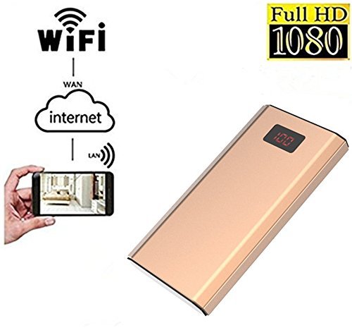 最安値に挑戦 Silversea 1080pフル Hd隠しカメラ 高画質 Wifiネットワーク隠しカメラ モバイルバッテリー型 ミニカメラ 充電器型 1920 1080画素 30fps 48時間超長撮影時間 動体検知 暗視録画機能付き ゴールデン B07d12g8zm ゴールデン ゴールデン 想像を超えての
