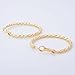 Followmoon 18K Gold Plated Women's Rope Hoop Earrings 20mm-50mm (35mm Carved Rope Hoop Earrings)