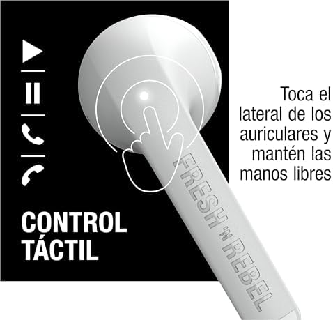 Twins Core, Auriculares Bluetooth Intrauditivos Inalámbricos True Wireless, con Asistente de Voz, Control Táctil y Micrófono Integrado, 30h de reproducción (Ice Grey)