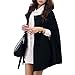 Acediscoball Women's Cape Batwing Wool Poncho Jacket Winter Warm Cloak Coat