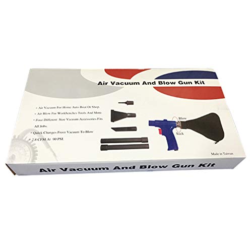 Peuriy 7-Set Dual Use Air Vacuum Blow Gun,Pneumatic Dust Blowing Absorber Portable Car Home Sofa Household Kit Tools - Thumbnail 5