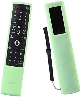 LG Signature TV Remote Case SIKAI Silicone Case For LG AKB75056302 AN-MR700 Signature OLED TV Remote Shockproof Anti-Slip Dust-Proof Washable Skin-Friendly Anti-Lost With Hand Lanyard (Luminous Green)