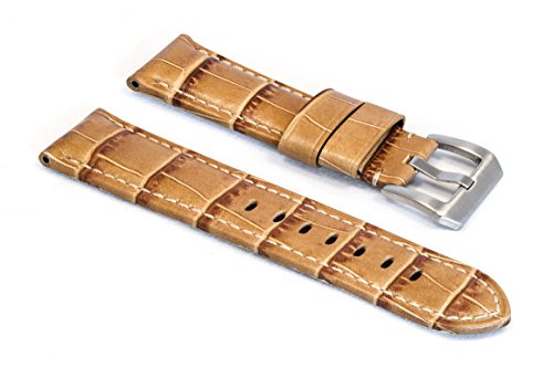 Watchassassin luxury yellow/tan burnished leather watch…
