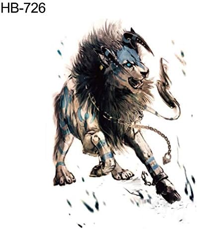 CHoppyWAVE Tattoo, Cool Tiger Lion Dragon Arm Shoulder Waterproof Temporary Fake Tattoo Sticker - HB-726