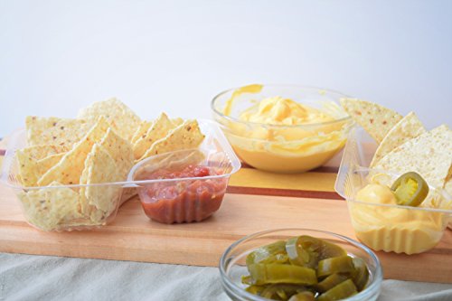 Small Clear Plastic Nacho Tray, 55 Pieces - Thumbnail 3