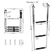 DasMarine 3 Step Ladder 316 Stainless Steel Telescoping Ladder, 900 Pound Capacity for Marine Yacht/Swimming Pool with Retaining Strap (3 Step Ladder)
