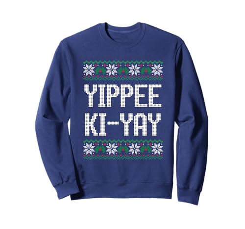Photo 1 of Primotees Yippee Ki-Yay Funny Unisex-Kids Black Winter Holiday Christmas Sweatshirt
