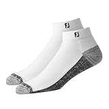 Men's Footjoy ProDry Sport Socks (7-12) White Size Socks Large 8-12 (2-Pack)