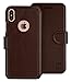 LUPA iPhone Xs Max Wallet Case -Slim & Lightweight iPhone Xs Max Flip Case with Credit Card Holder- iPhone Xs Max Wallet Case for Women & Men- Faux Leather iPhone Xs Max Purse Cases- Chocolate Brown