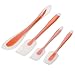 Spatula,Xpatee 4-pieces Heat-Resistant Baking Spatulas Non-stick Flexible Rubber Spatulas (Coral)