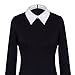 HOMEYEE Women's Celebrity Turn Down Collar Business Bodycon Dresses