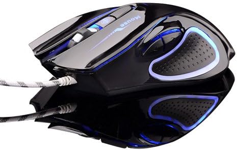 HaiZhi T2 Black LED USB Cable Gaming Mice Laser 3 Color Circular Breathing Backlit 6D 2400DPI High Quality Laptop Desktop Tablet Mouse