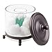 InterDesign York Lyra Vanity Cotton Swab Holder Canister, Bronze/Clear