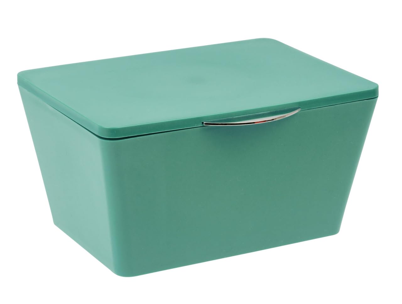 WENKO 23580100 Storage Box with Brasil Lid, Unbreakable, TPE, 19 x 10 x 15.5 cm, Green