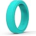 BONDWELL Silicone Wedding Ring for Women (Teal) Save Your Finger & A Marriage Safe, Rubber, Durable Band for Active Athletes, Wives, Yoga, Workout, Medical - 100% Guarantee (8)