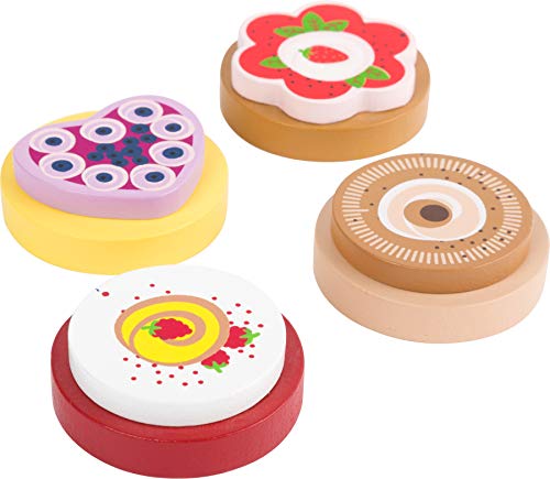 small foot 11187 Backset "Kekse" aus Holz, mit 8 bunten Keksen, Teigschaber, Teigrolle und Backhandschuh, ab 3 Jahren – Bild 5