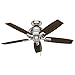 Hunter Fan Company, 52230, 44 inch Donegan Brushed Nickel Ceiling Fan with LED Light Kit and Pull Chain
