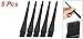 uxcell 5 Pcs 1.5 x 0.5cm Black Plastic Round Handle Anti Static ESD Brush