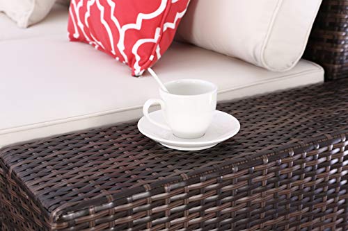 Do4U-6-Pieces-Outdoor-Patio-PE-Rattan-Furniture-Sectional-Conversation-Set-All-Weather-Wicker-Rattan-Sofa-Beige-Seat-Back-Cushions-Brown