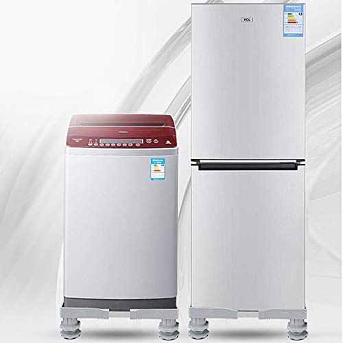 YOMYM Universal Mobile Base with 4 Strong Feet Multi-Functional Adjustable Base for Adjustable Dryer, Washing Machine and Refrigerator