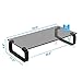 FITUEYES Tempered Glass Computer Monitor Riser TV Shelf Risers stand 4.7'' High 23.6'' Save Space Desktop Stand for Xbox One/component/flat Screen TV-Black DT106005GB
