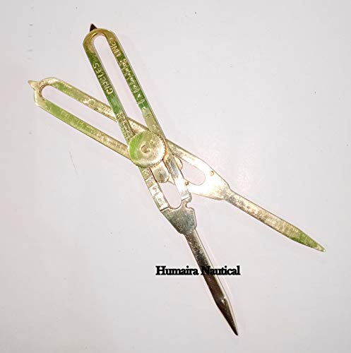 Humaira Nauticals Solid Brass Divider Drafting Proportional Tool 6" Navigational Compass Caliper - Thumbnail 7