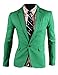 XQS Men's Casual One-Button Solid Modern-Fit Blazer Suit Jacket