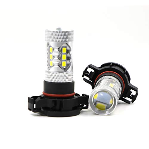PSX24W 2504 12276 Fog Light Bulbs LED PSX24W Ultra Bright 16 SMD 3030 Gold Yellow DRL Daytime Running Light Bulbs Lamps (Pack of 2)