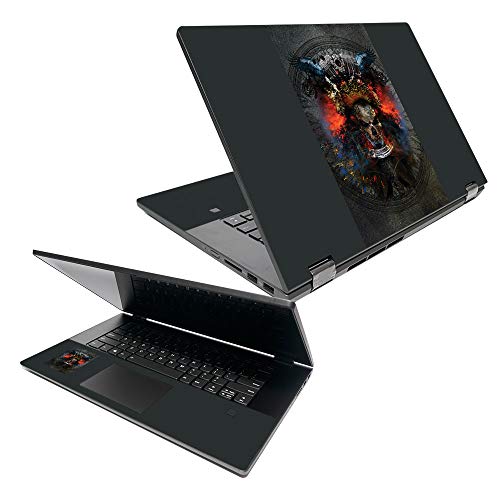MightySkins Skin Compatible with Lenovo Ideapad C340 15" (2019) - Grunge Skull…
