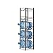 5 Gallon Water Jug Rack, 5-Tier Water Bottle Holder Storage Rack, Water Jug Organizer for Kitchen, Office, Garage, Dark Black