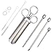 Flyspin Heavy Duty Meat Marinade Injector,304 Stainless Steel,2 Oz,3 Needles,Seasoning Injector for Smoking Meat,BBQ