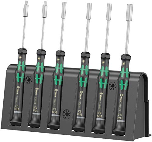 Wera Elektroniker-Schraubendrehersatz 2069/6 + Rack, 6-teilig, 05118158001