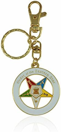 Order of the Eastern Star Key Chain with Purse Hook/Belt Clip
